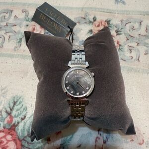 Bulova Silver Watch with Classic Round Face